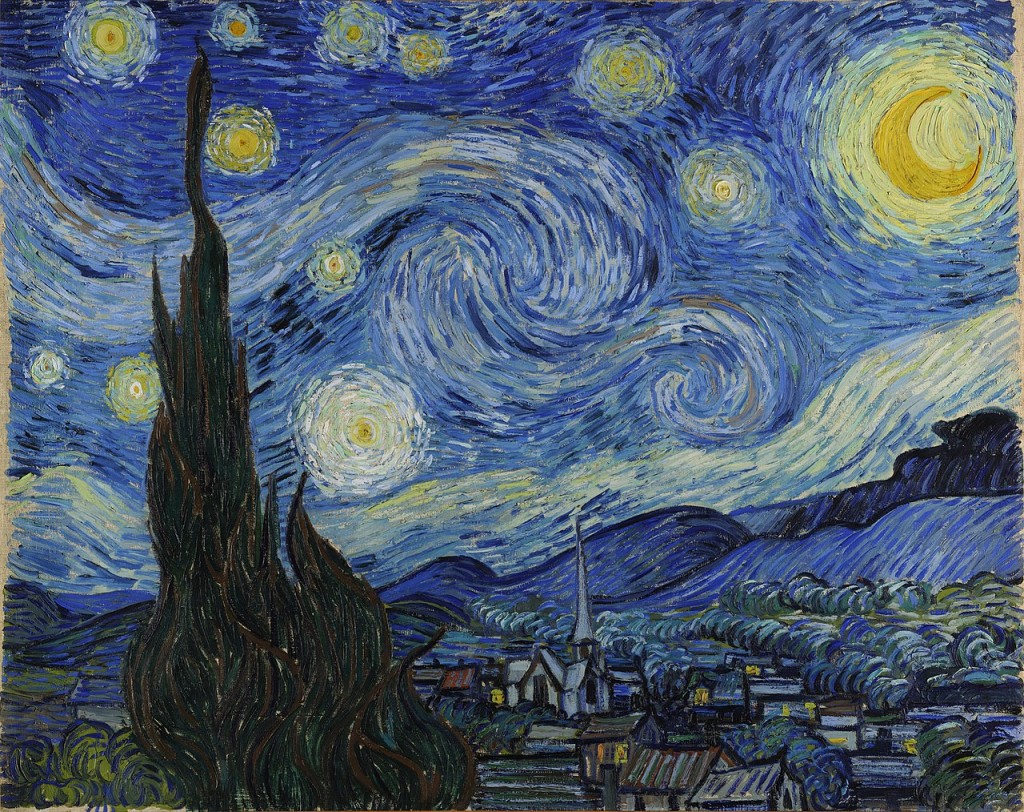 梵高经典名画《星夜》。网图