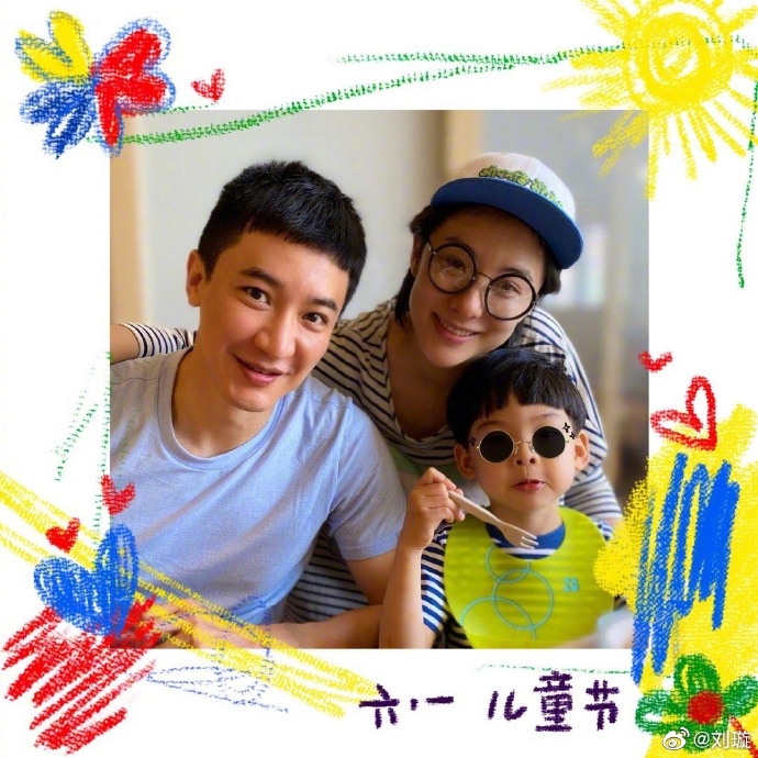 生第二胎前的一家三口。