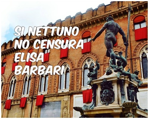 巴爾巴里：「向海神說好，向審查制度說不。」Elisa Barbari fb圖片