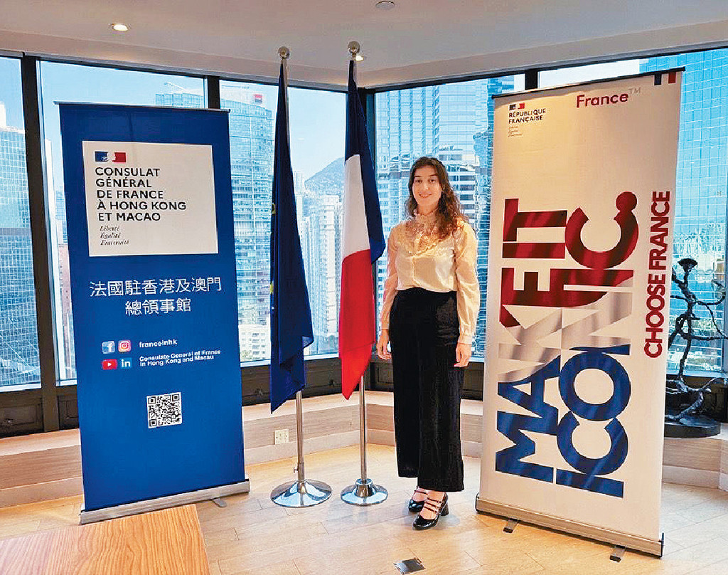 ■法國駐港澳總領事館文化、教育及科技副領事Camélia Aissat表示，法國的教育除了可負擔外，當地的美食和文化亦吸引學生到當地升學。
