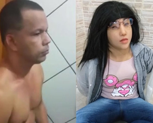 巴西一著名犯罪团伙的一名成员试图扮女装逃出监狱。(网图)