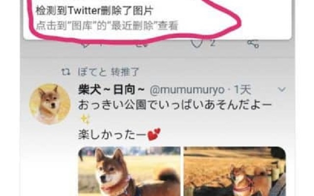 內地用戶用華為上Twitter自動刪相。