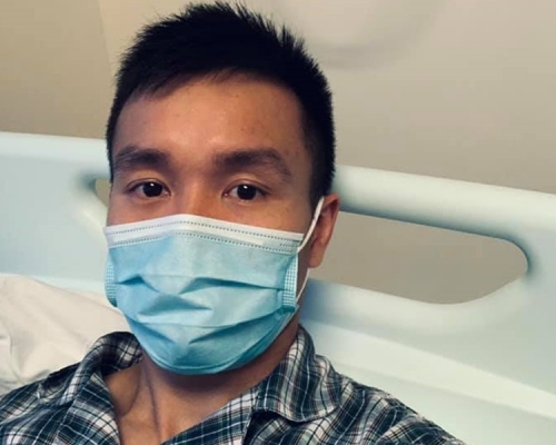 李振豪FB報平安，現時亦恢復精神。FB圖