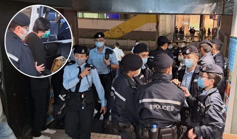 警方各部門聯同入境處昨（26日）晚在尖沙咀區展開代號「撒哈拉」（SAHARA）的聯合執法行動。警方提供圖片