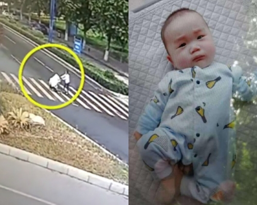 婦人帶著4個月大的兒子散步時突然暈倒,兒子隨後被人抱走,目前下落未明。網圖