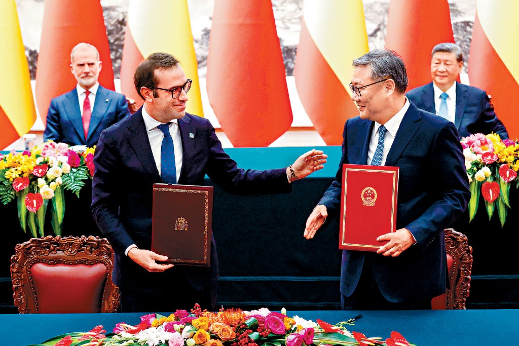 中國與西班牙簽署多項合作協議。