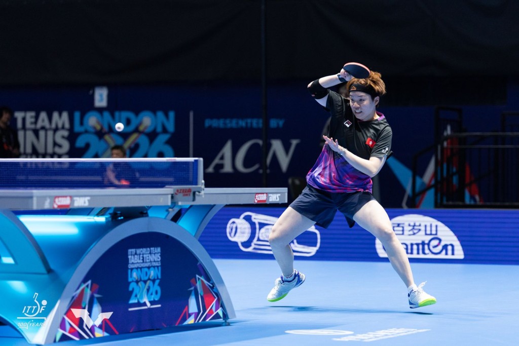 大師姐杜凱琹對中華台北一仗獲一勝一負。WTT 圖
