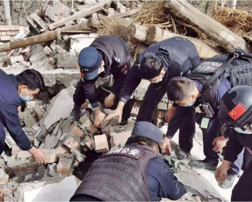 新疆自治区发生5.4级地震。网图