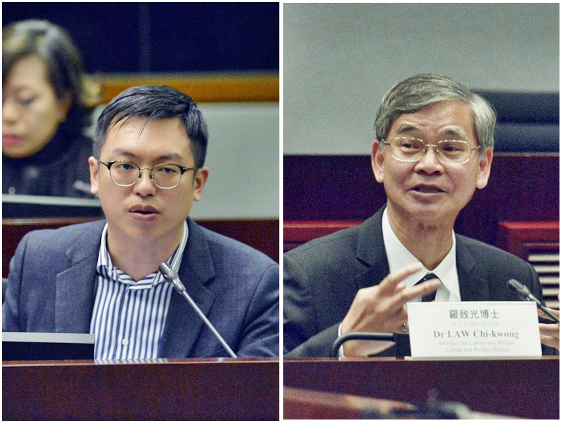 羅致光(右)、何啟明(左)。資料圖片