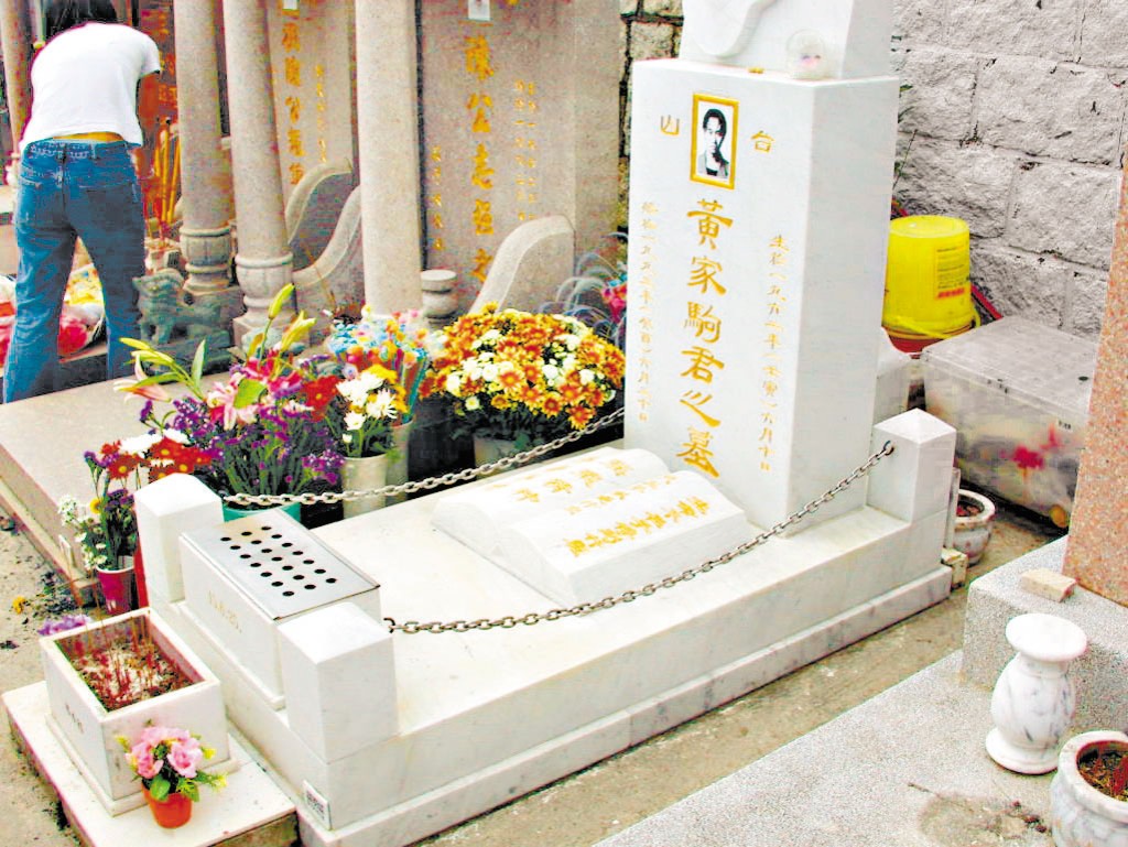 黃家駒的墓碑兩度遭破壞，最終報警處理。