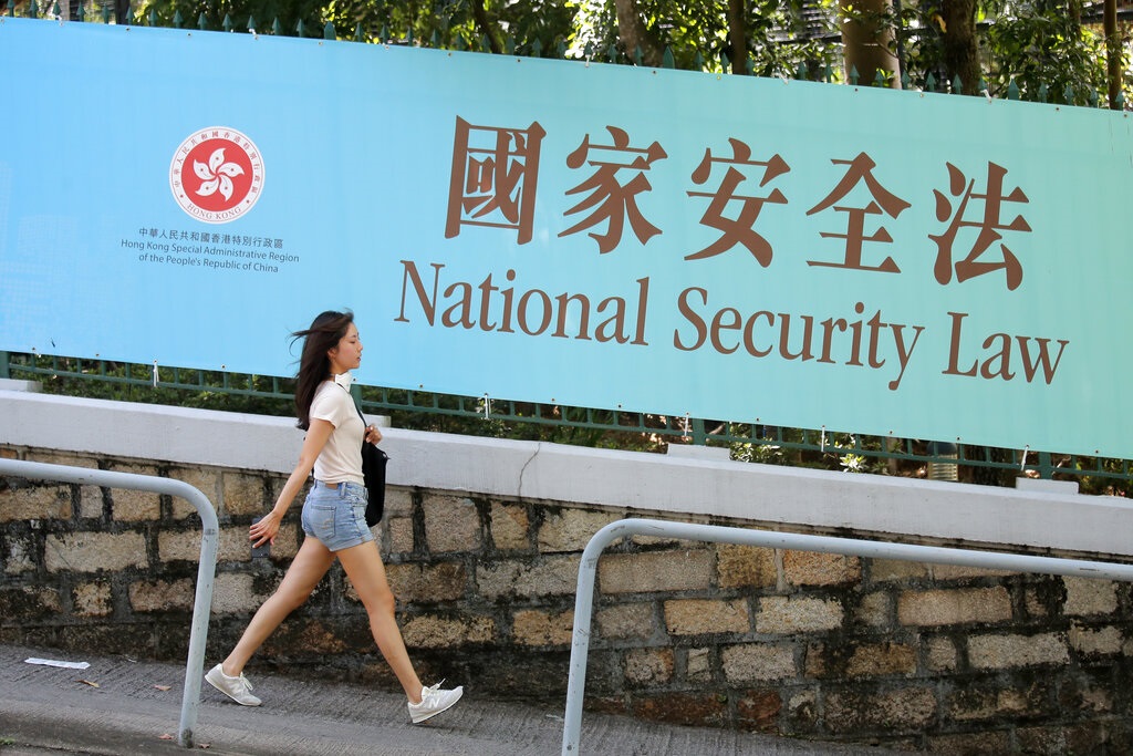 港區國安法的爭議持續。AP資料圖片