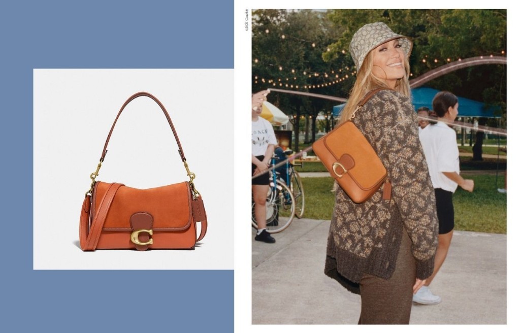 Jennifer Lopez示範Soft Tabby Shoulder Bag/$3,950。