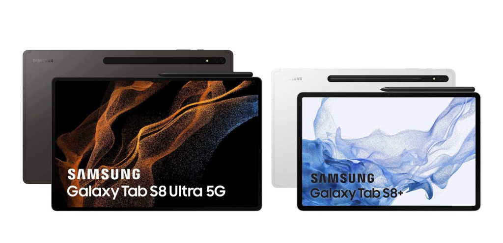 S8 Ultra（左）的14.6吋熒幕要比S8+（左）再大一個碼。 