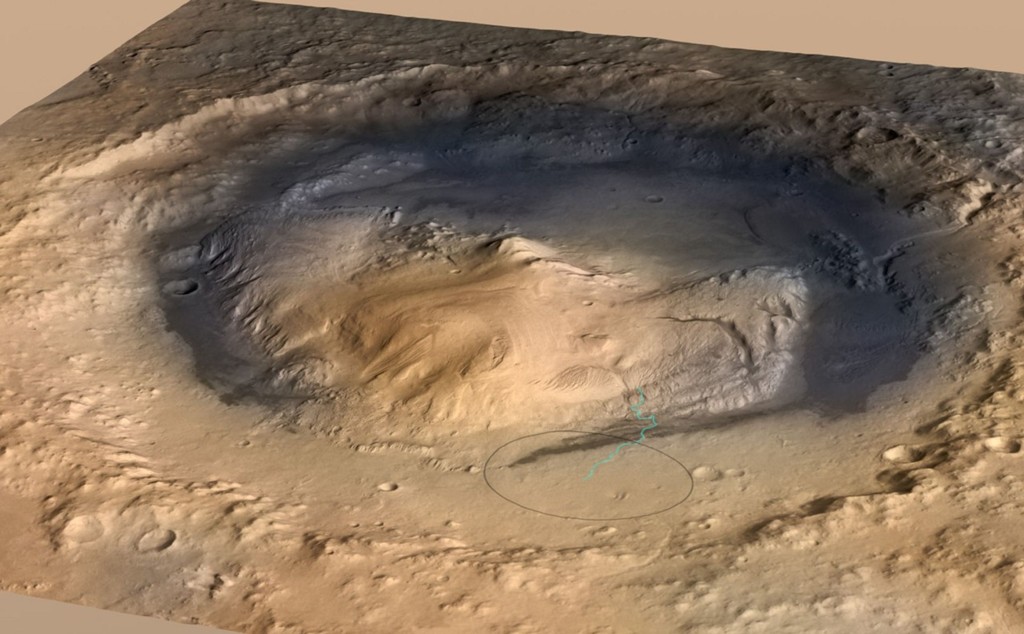 火星夏普山。NASA