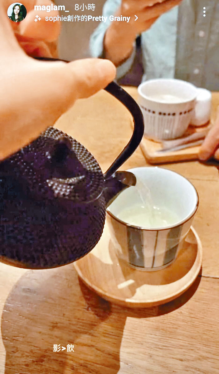 在林欣彤的歎茶圖片中,對面男子身上的衣服與Anton出席網上記者會時一模一樣。