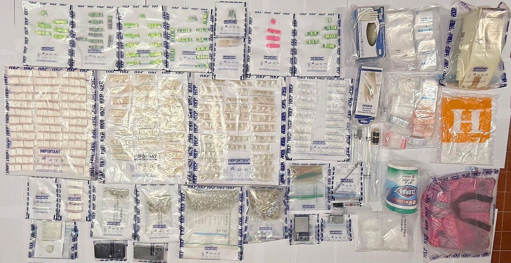红磡17岁澳籍少年藏51万元毒品 遇查断正。警方图片