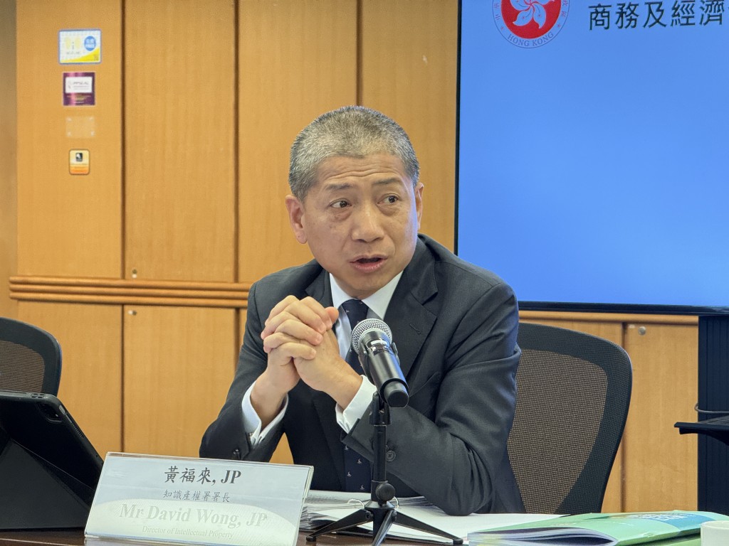 知識產權署署長黃福來。曹露尹攝