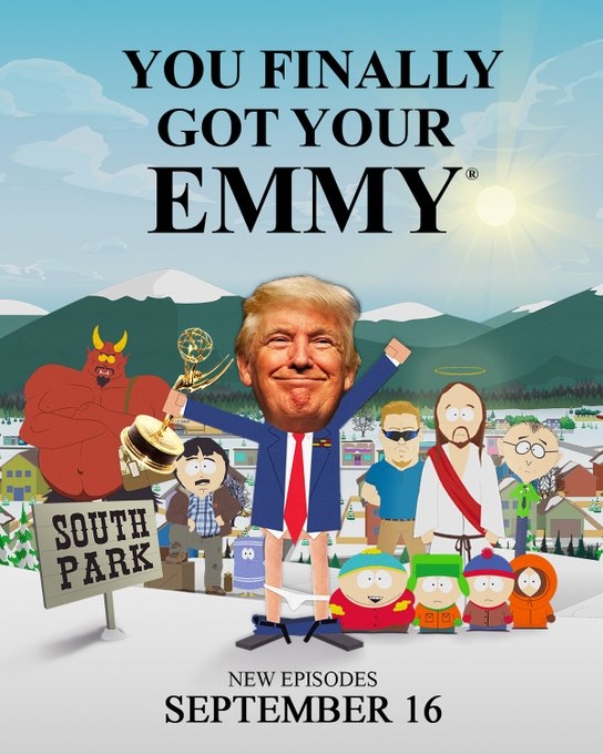 《South Park》諷刺特朗普。 Ｘ平台