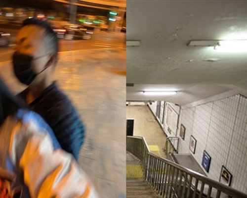 女子北京地鐵內遭陌生男子摟抱拉走。(網圖，示意圖)