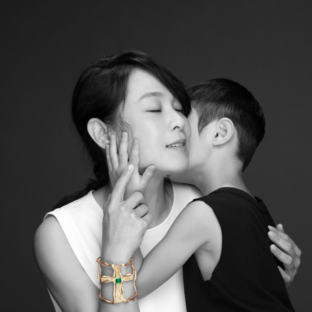 劉若英與兒子。