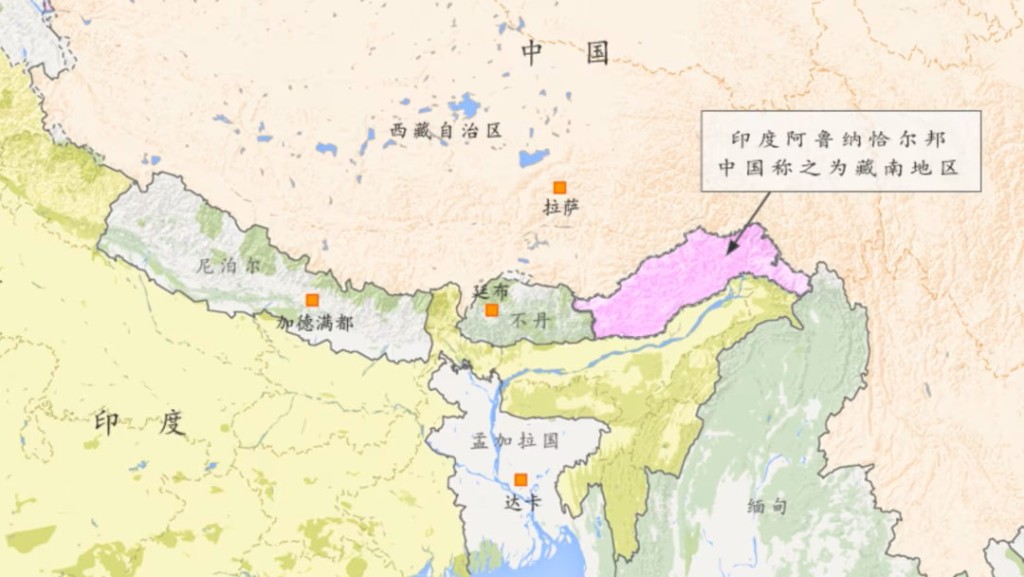 藏南地區位於喜馬拉雅山邊。