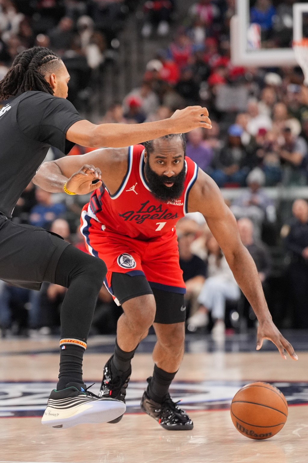 快艇與布魯克林籃網的比賽。美聯社 快艇與布魯克林籃網的比賽。美聯社