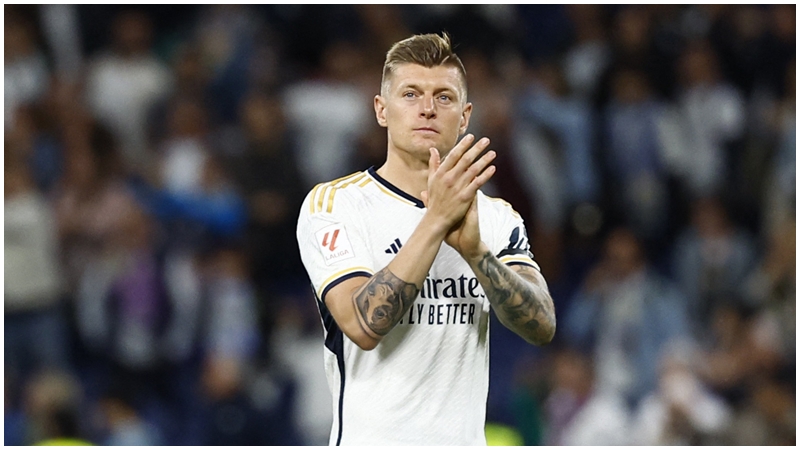 卻奧斯 (Toni Kroos) 周二在社交媒體宣布,將於今夏為德國出戰歐國盃後便正式掛靴。REUTERS