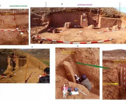 藍田縣上陳舊石器遺址發掘現場。網圖 