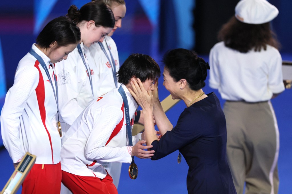 全紅嬋、陳芋汐為國家隊贏得巴黎奧運跳水女子10米台金牌。REUTERS