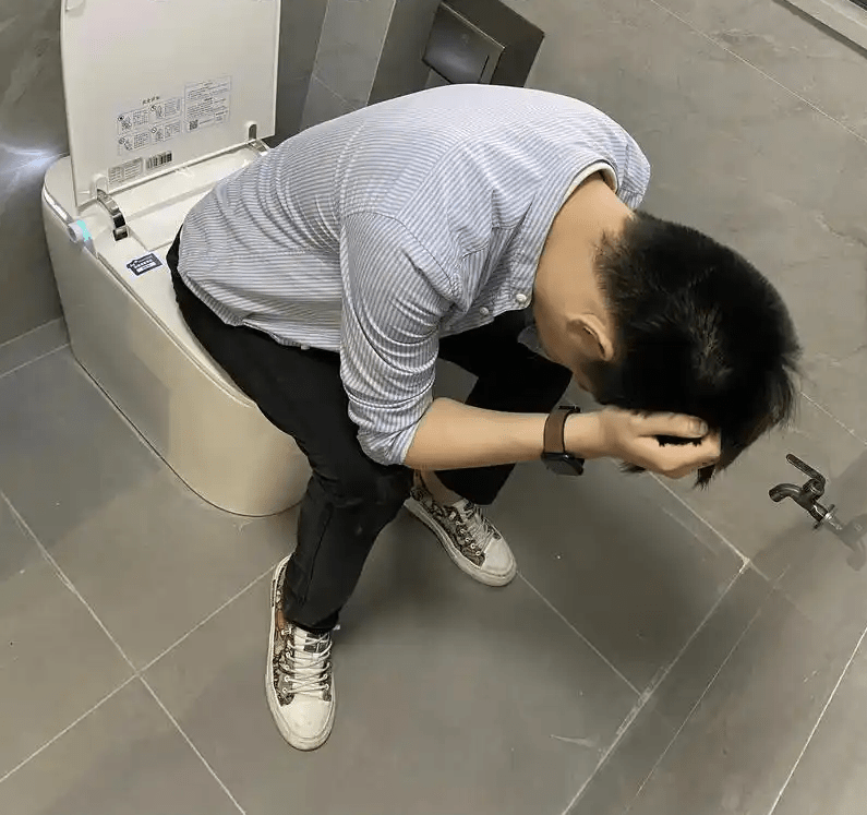 長期蹲坑看手機危害真挺多。 示意圖 長期蹲坑看手機危害真挺多。 示意圖