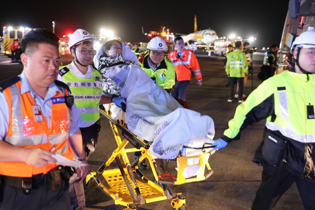 演習亦模擬處理事故的死傷者，其中傷者被送往四間公立醫院。
