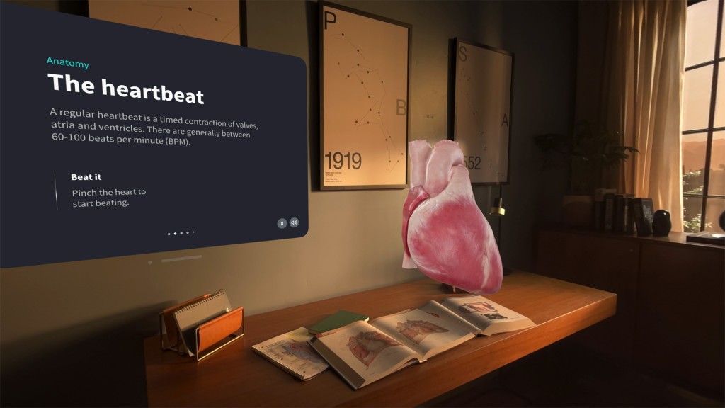 《Complete HeartX》将藉着Vision Pro展示逼真的3D模型及动画，协助医科生进行临床实习准备。