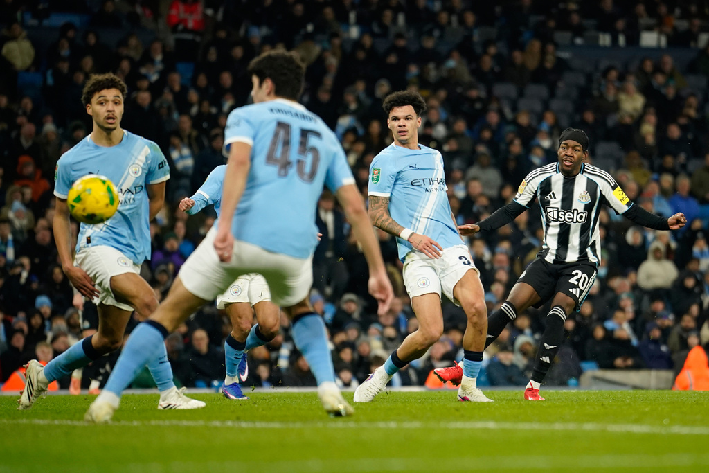 艾蘭加為紐卡素破蛋。美聯社