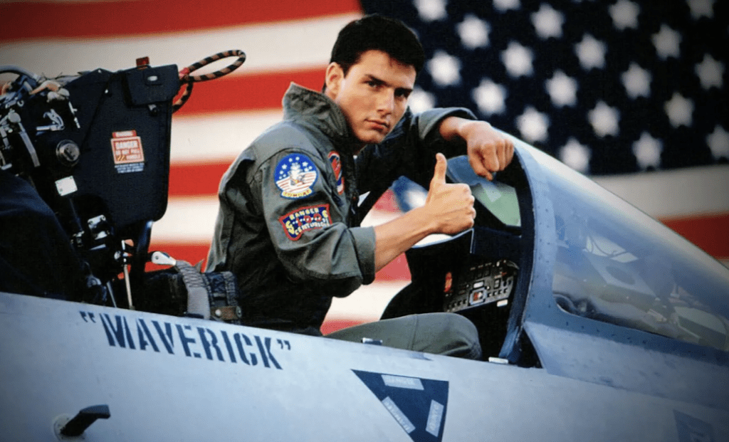 湯告魯斯駕着F-14戰機的英姿當年風靡影迷。電影截圖