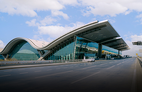 卡塔尔哈马德国际机场外貌。 Qatar Airways