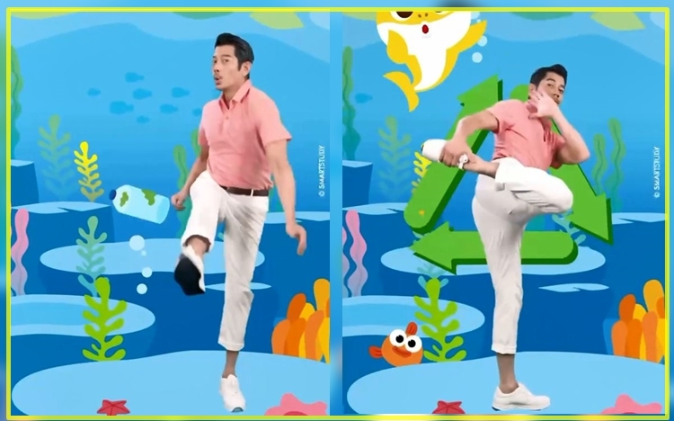 睇吓城城嘟咀踢走膠樽幾得意。仲有招牌《唱這歌》舞步添。