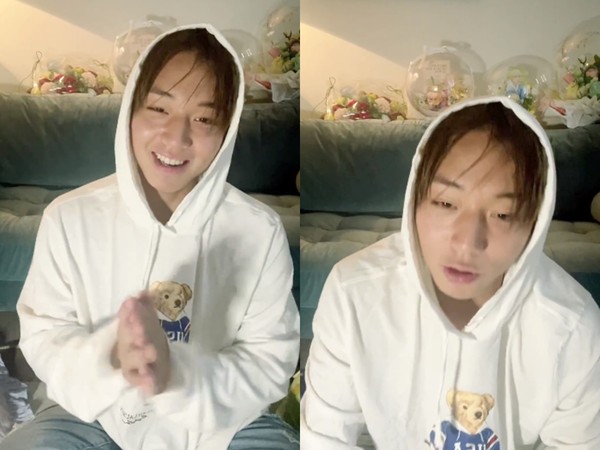 朴志訓在直播恭喜呂瑞靜。