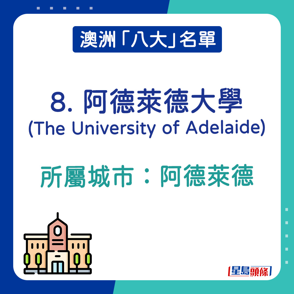 澳洲升學｜8. 阿德萊德大學(The University of Adelaide)