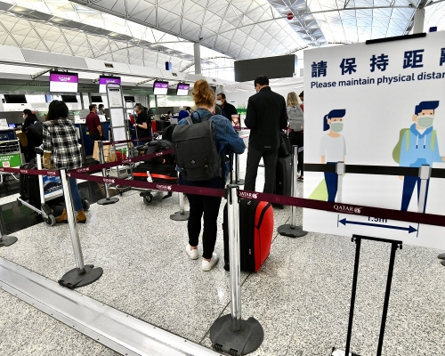 增3宗輸入確診全打兩劑疫苗,涉及變種病毒。資料圖片