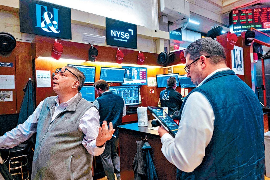 道瓊斯指數上周五收市跌453點，報47501點。