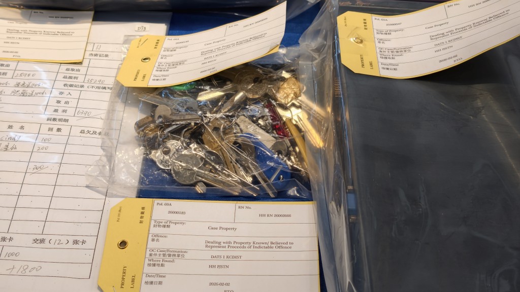 警方展示證物。黃文威攝