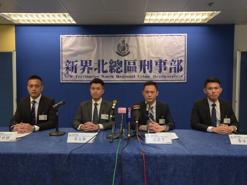 警方講述案情。黃文威攝