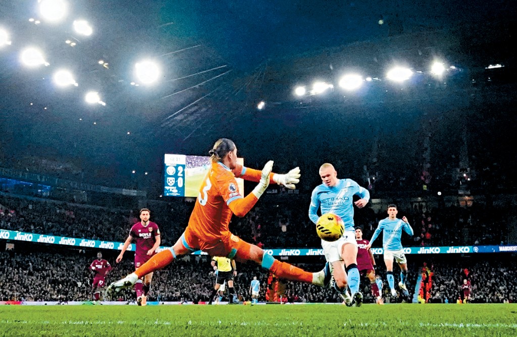 艾寧夏蘭特又為曼城入波。