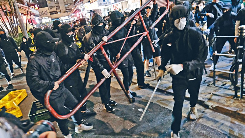 2019年修例風波，逾萬人被捕。資料圖片