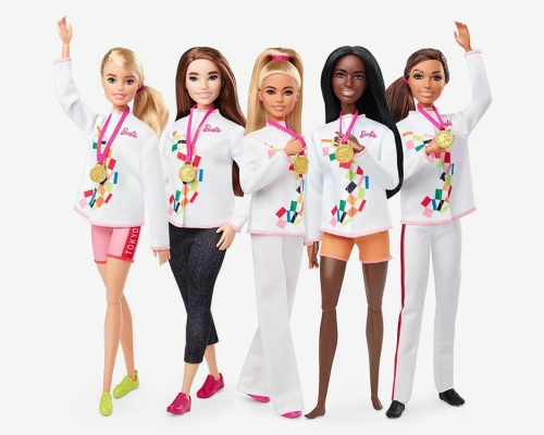 Barbie東奧特別版缺亞裔娃娃,遭批評不夠多元。網圖