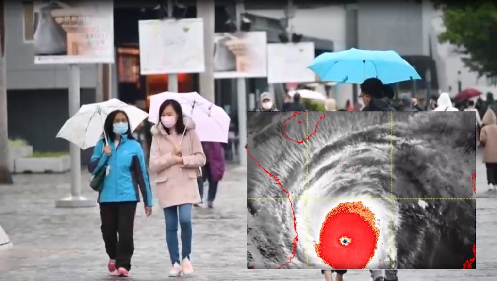 雷伊進入南海時有明顯的風眼,其中心周圍有大範圍的強對流天氣。天文台