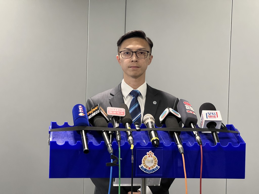 港島總區刑事部科技及財富調查組高級督察甘梓皓。 港島總區刑事部科技及財富調查組高級督察甘梓皓。