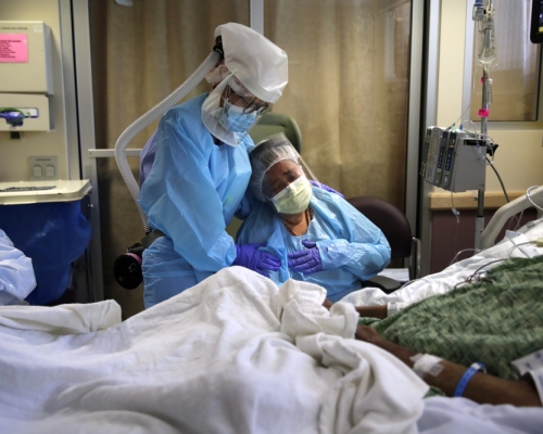 美國新冠死亡病例超20萬。AP圖片