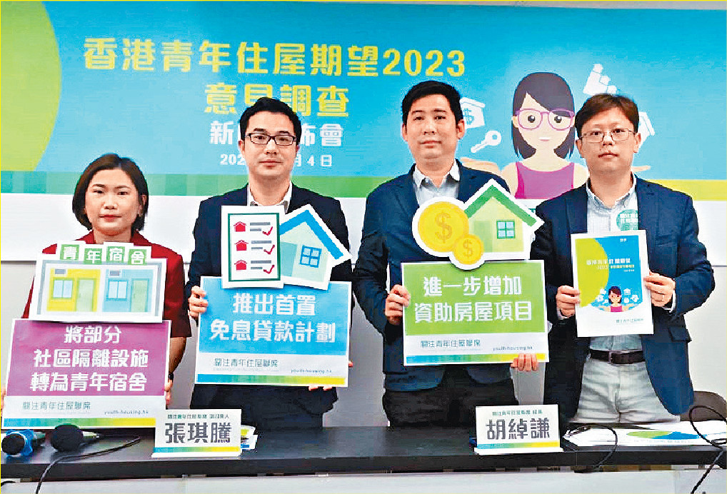 ■關注青年住屋聯席公佈「香港青年住屋期望2023」意見調查。