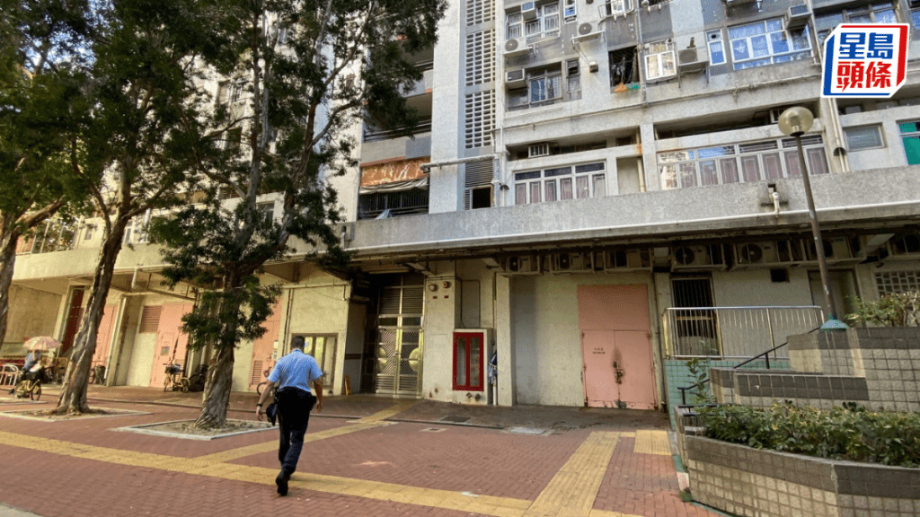 朗屏邨男子墮樓死亡。源琛薇攝
